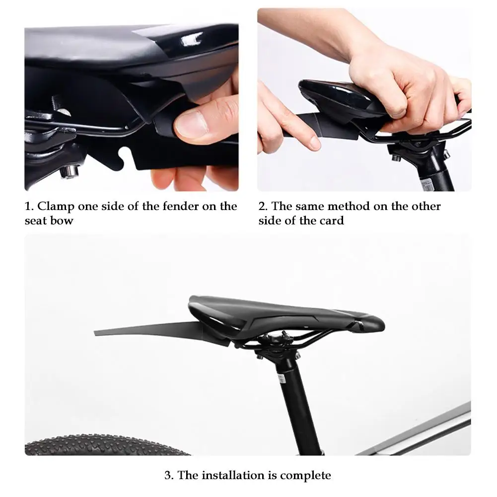 2PCS Road Bike Mudguard Removable Bike Waterproof And Mud Proof Quick Release Mud Guard Bicycle Accessories