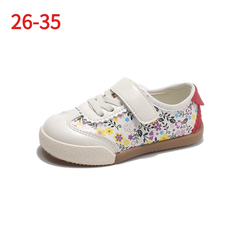 Kids Floral Canvas Shoes Boys Girls Casual Sneakers Soft Sole Toddler Trainers Footwear for Daily Outdoor Wear Children's Shoes