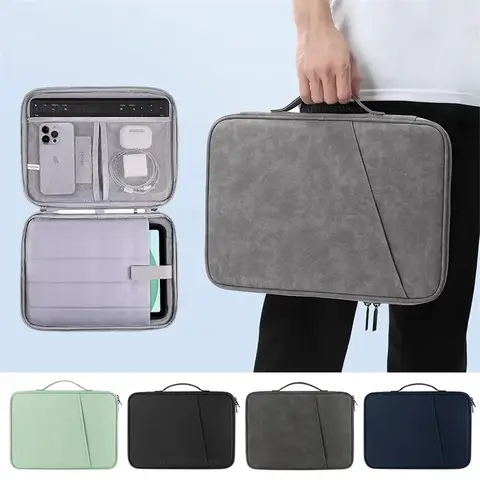 Portable Shockproof Handle Bag Laptop Sleeve Case for Macbook Air 11 12 13 Inch M4 M3 M2 M1 Chip Mac Book Pro Cover Accessories