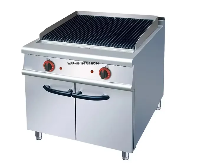 New Arrival Stainless Steel Lava Rock BBQ Grill Gas Electric Power Commercial Heavy Duty for Kitchen Hotels Restaurants
