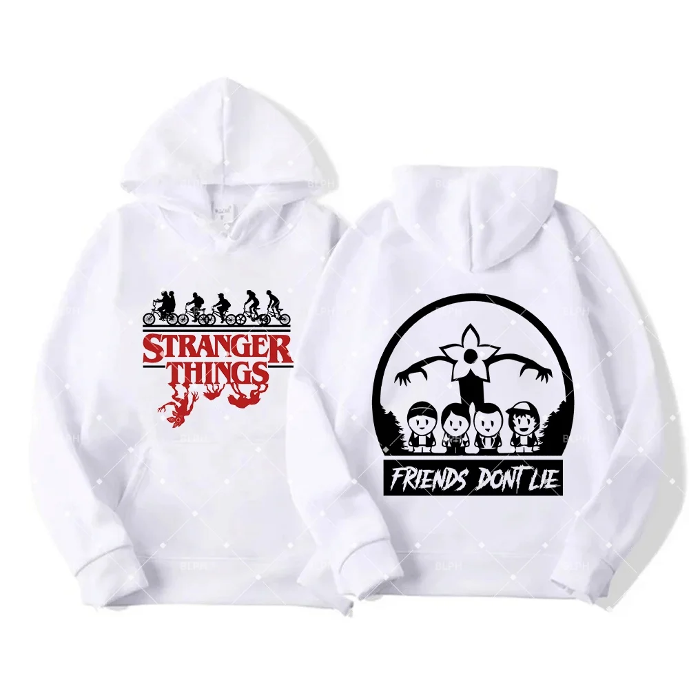 

Худи в стиле «Очень странные дела» для детей и взрослых, парные толстовки с принтом «Друзья не лгут», пуловеры с мультяшным принтом для семейных образов
