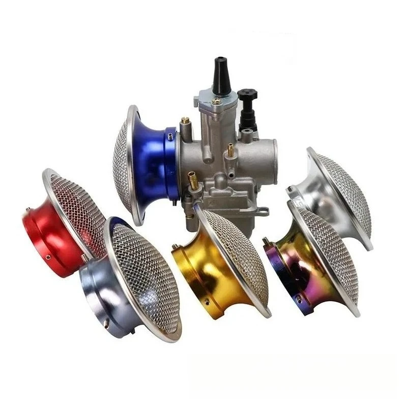 for PWK28 Motorcycle Modified Carburetor 30mm Horn Air Inlet 50mm Air Filter Air Collector Cup Net