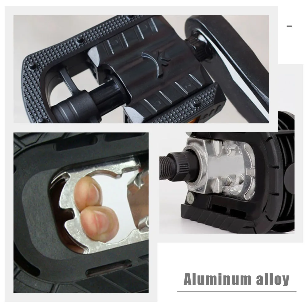 

Bike Pedals Foldable Mountain Replacement Aluminum Alloy ABS Material Easy Install Commuting Road Parts Accessories