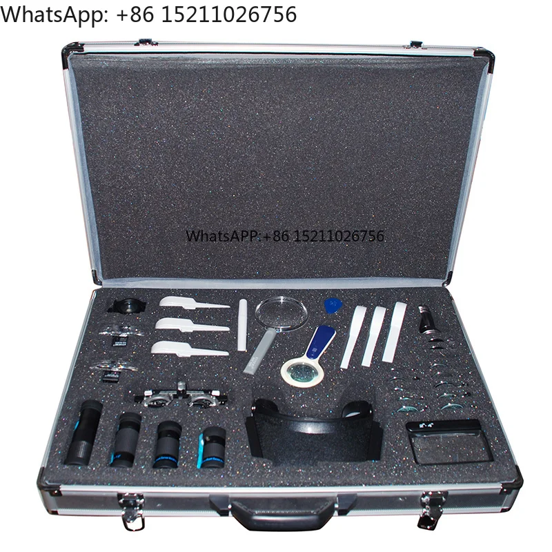 Low Vision Products DSL-2 Low Vision Diagnostic Testing Kit Magnifying Glass with Led Light Aluminum case