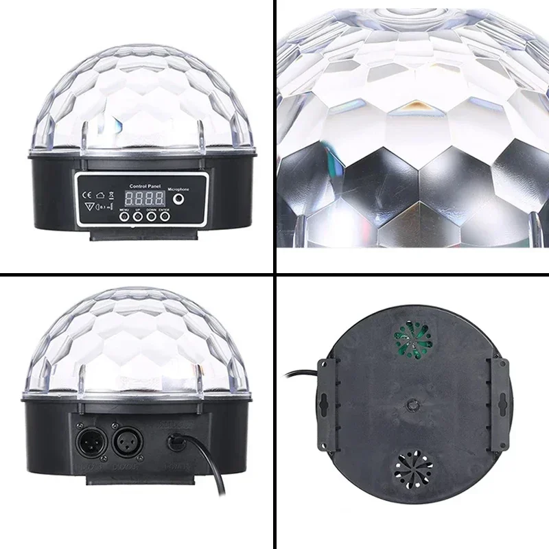 9 kolorów LED Disco Ball DMX Crystal Magic Ball Stage Lighting Effect DJ Party KTV Christmas Sound Activated Light With Remote