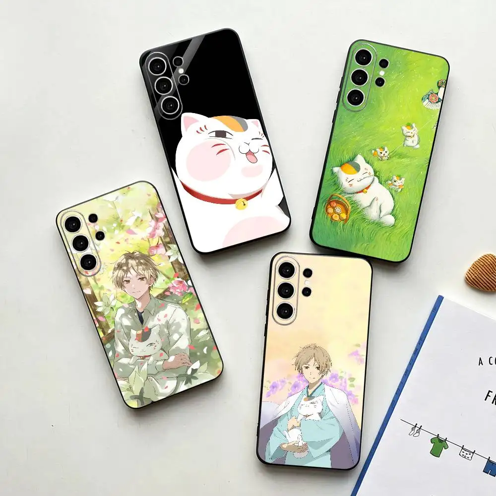 Natsume Y-yuujinchou Nyanko  Phone Case For Samsung S25,S24,S21,S22,S23,S30,Ultra,S20,Plus,Fe,Note,10,9,5G Black Cover