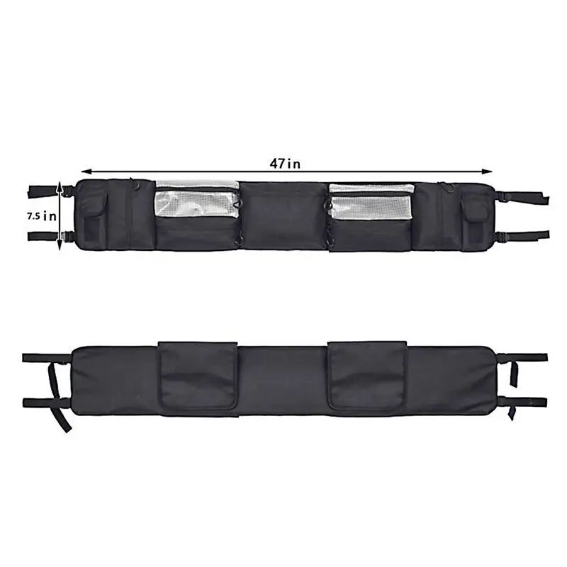 Unusual 1 PCS UTV Roll Bar Cage Organizer Storage Bag Black Replacement For Polaris Ranger RZR 570 800 900 XP 1000 Kawasaki Tery