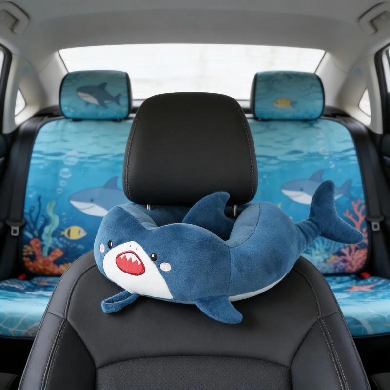 

Car Interior Products Hump U-shaped Pillow Cartoon Embroidery Neck Pillow Office Nap Travel Portable Neck Pillow