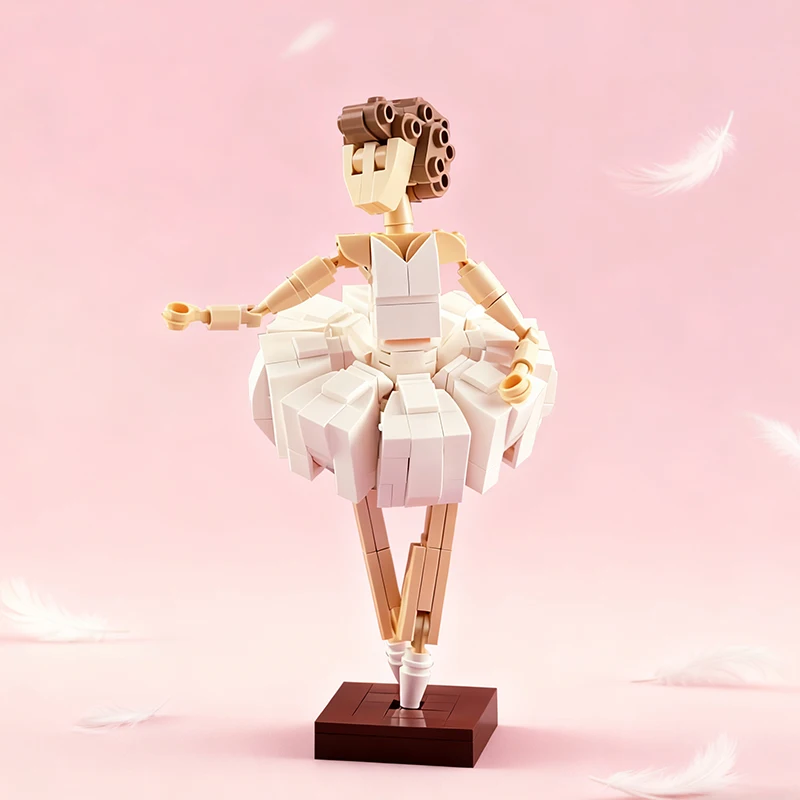 

Элегантные строительные блоки Ballerina MOC-модель куклы из АБС-пластика для девочек, детская развивающая игрушка, украшение в подарок