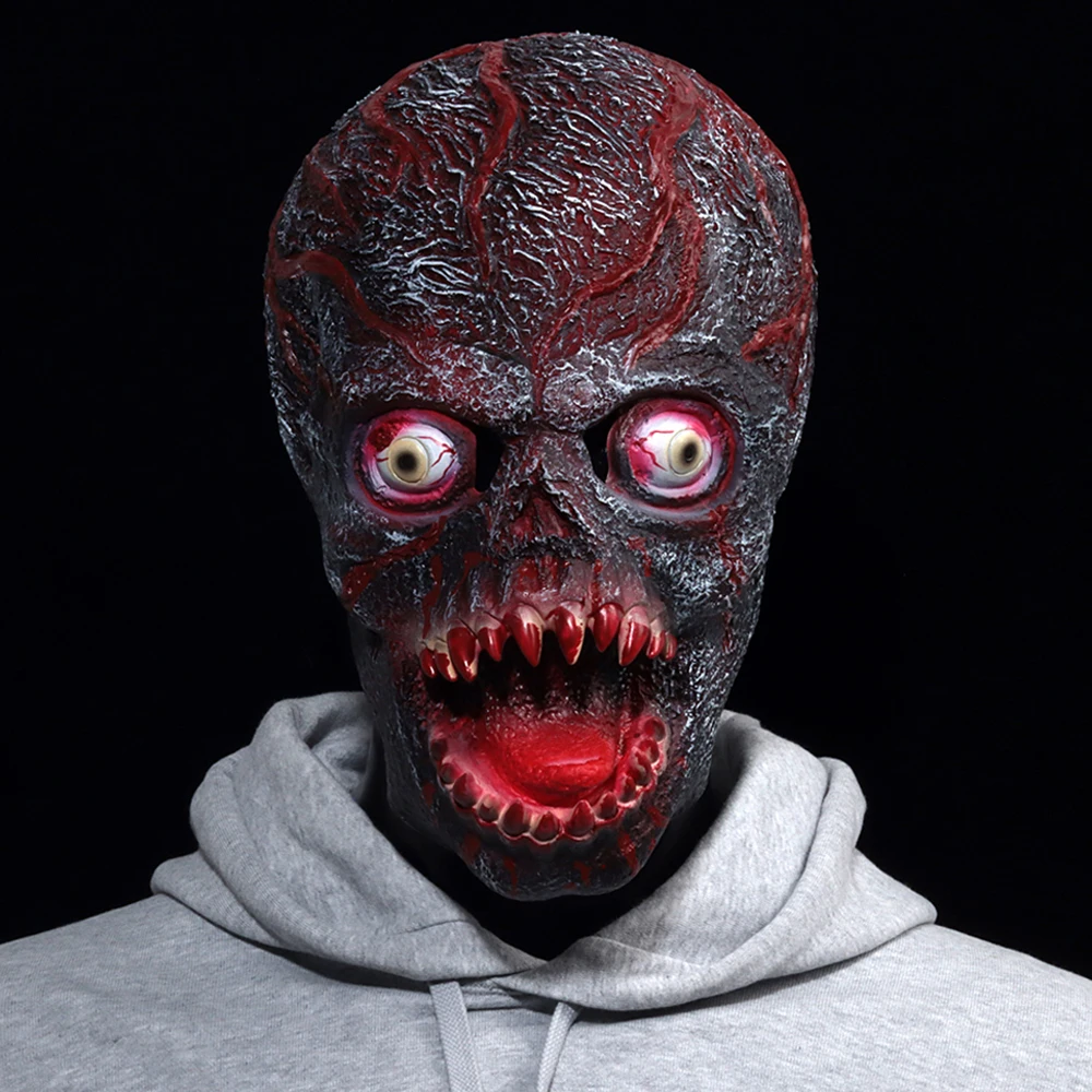 

Horror Zombie Skull Mask Cosplay Demon Vampire Skeletons Killer Latex Helmet Halloween Carnival Party Costume Props