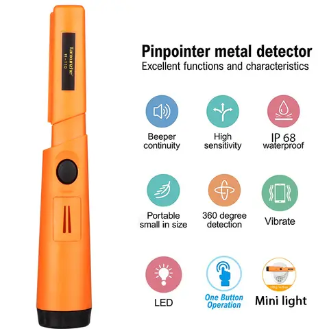 Portable TC-110 Metal Detector Pointer Pinpoint GP-Pointer Hand Held Metal Detector Positioning Rod Detector IP68 Waterproof