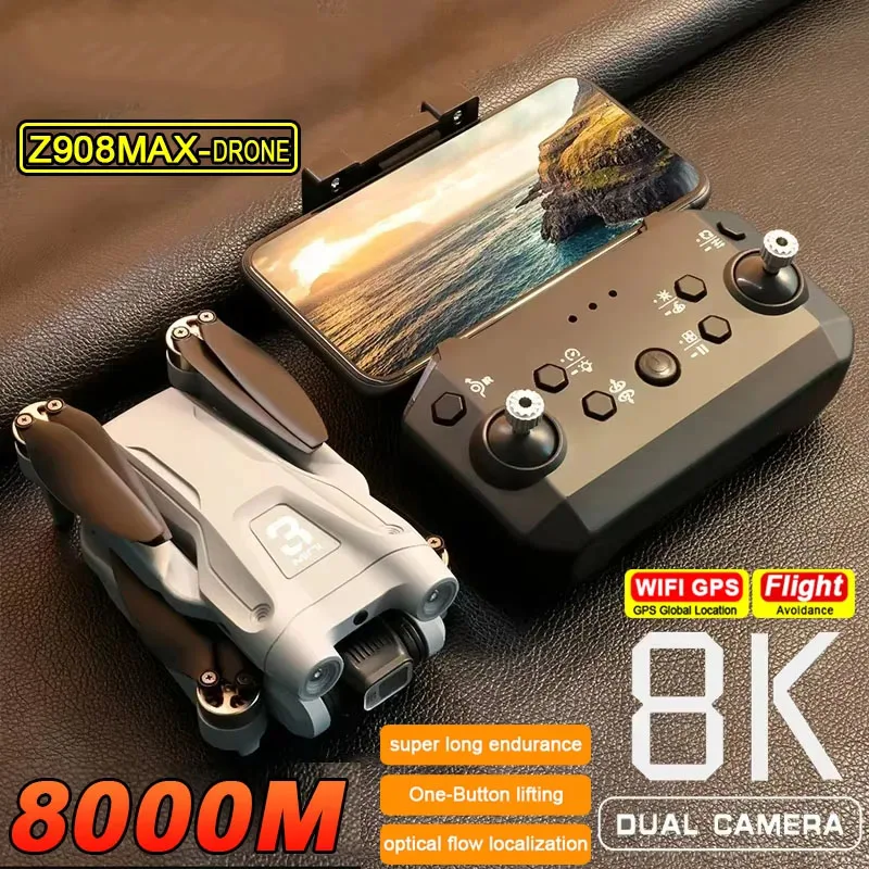 Z908Max Drone 8K GPS High-definition Aerial Photography Omnidirectional Obstacle Avoidance Drone Suitable for Adult Child