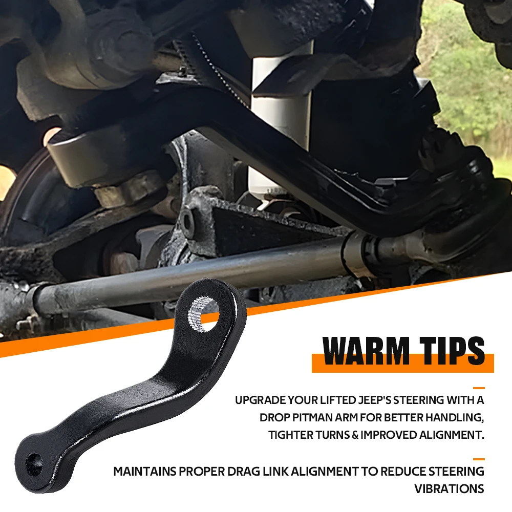 6618 2.5-6 inches Lift Drop Pitman Arm For Jeep Wrangler JK 2007-2016 Power Steering Auto Tool LTB008