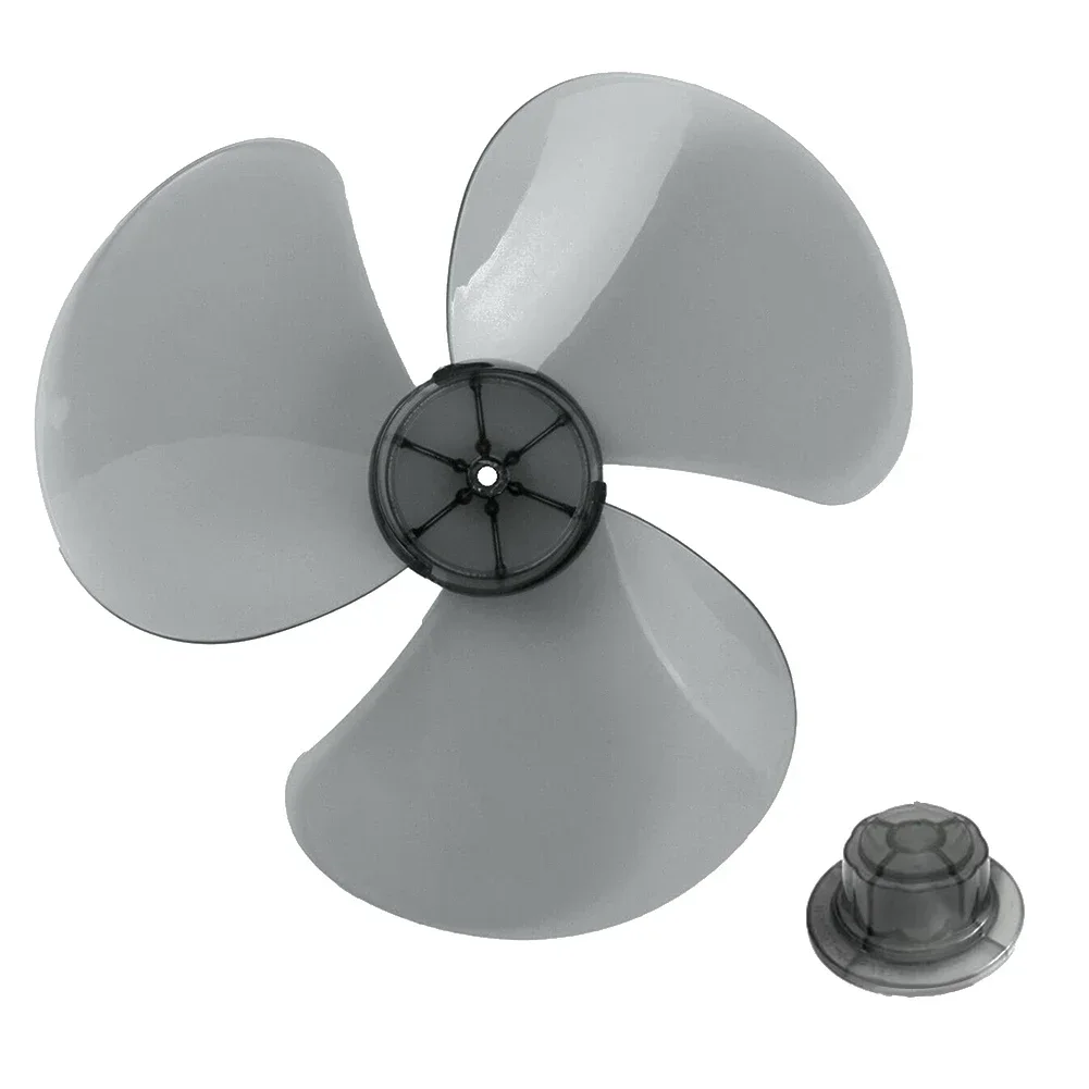 

35cm Plastic Fan Blade Three Leaves Electric Fan Accessories With Nut Cover For Standing Pedestal Floor Wall / Table Fanner