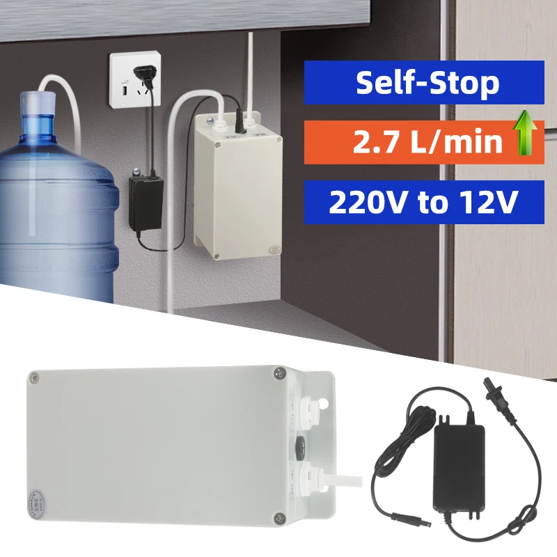 New 2.7L/ min Electric Water Pump Faucet Galley Automatic Automatic Faucet Caravan Motorhome Boat Bottled Water Pump for Kitchen