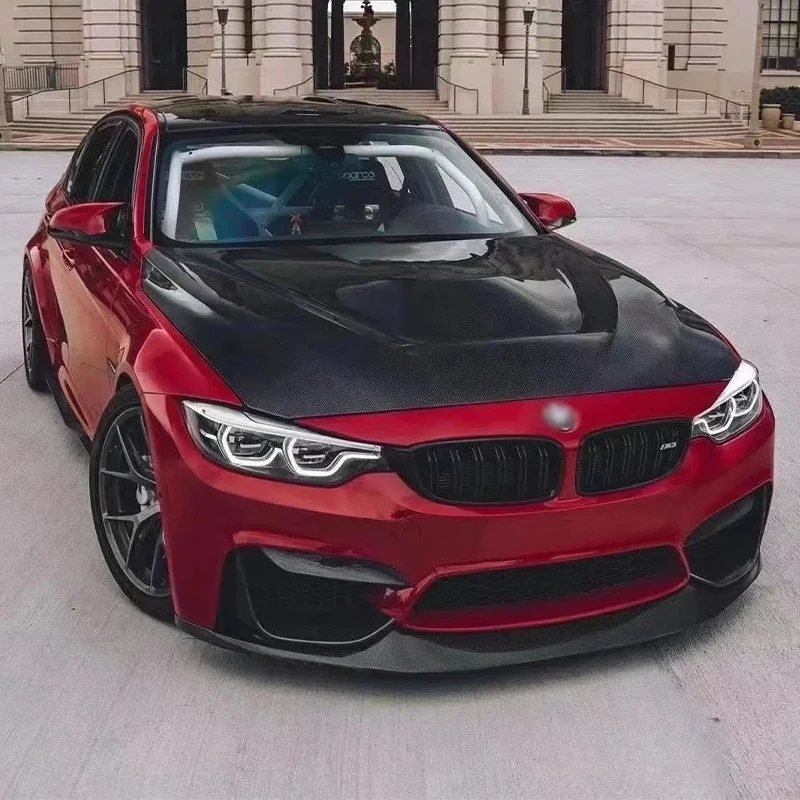 

Для BMW M3 F80 M4 F82 F83 2014-2020 GT Стиль автомобиля Передний бампер Крышка двигателя Капот Вентиляционные детали Обновление кузова