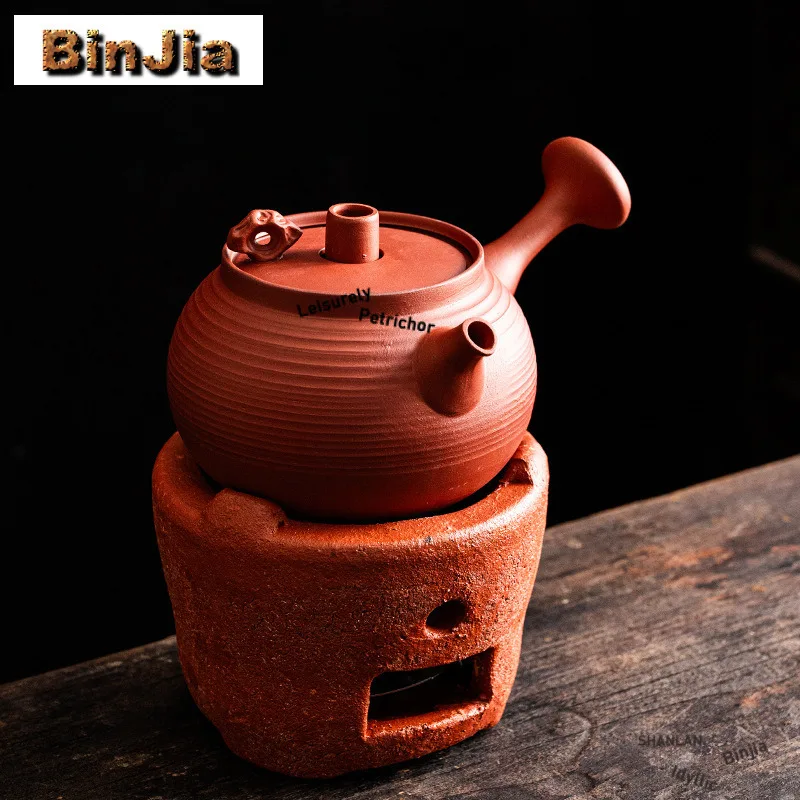 700ml Red Zhu Clay Tong Xin Side Handle Teapot Boutique Tea Infuser Pot Tea Maker Kettle With Strainer Tableware Decoration Gift