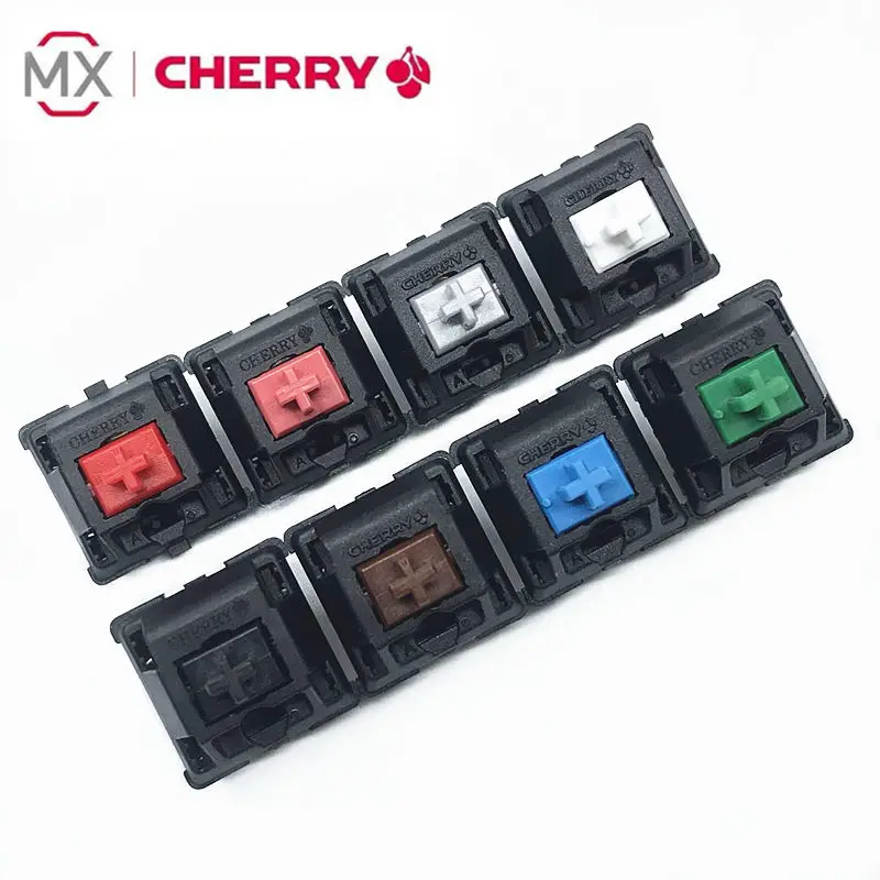 10Pcs Original Cherry MX Mechanical Keyboard Switch Silver Red Black Blue Brown Gray Axis Shaft Switch 3-pin Cherry Axis Switch