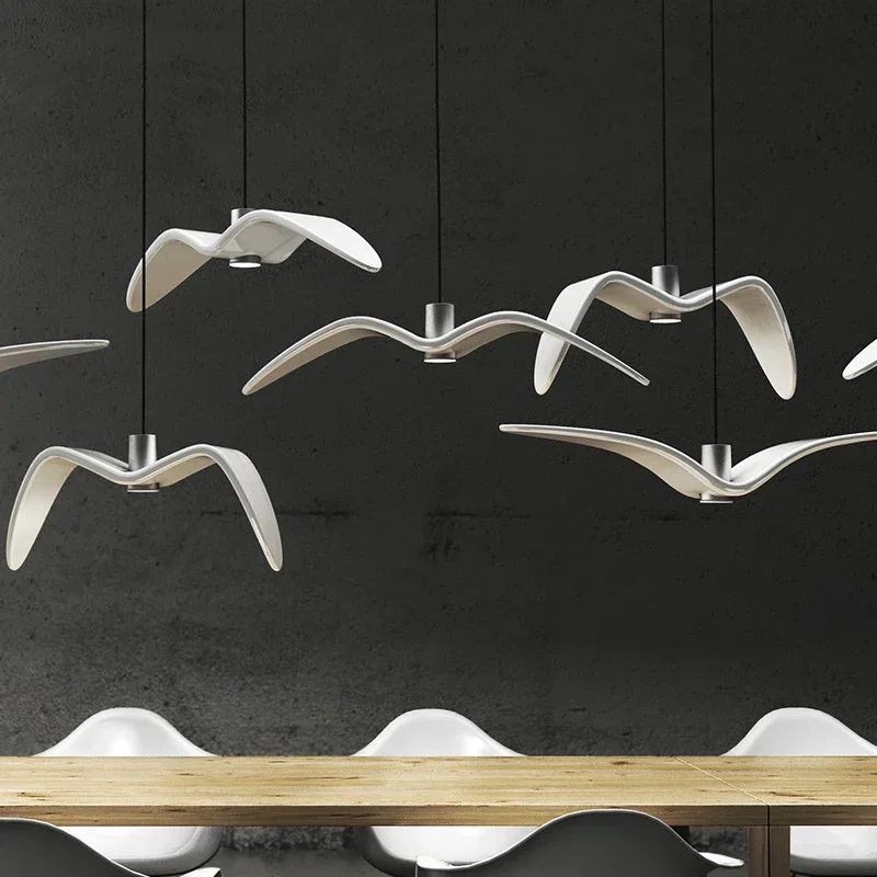 Led Modern Pendant Lamp Seagull Design Led Chandeliers Creative for Bar Kitchen Birds Chandelier Ceiling Luminaire Light Fixture