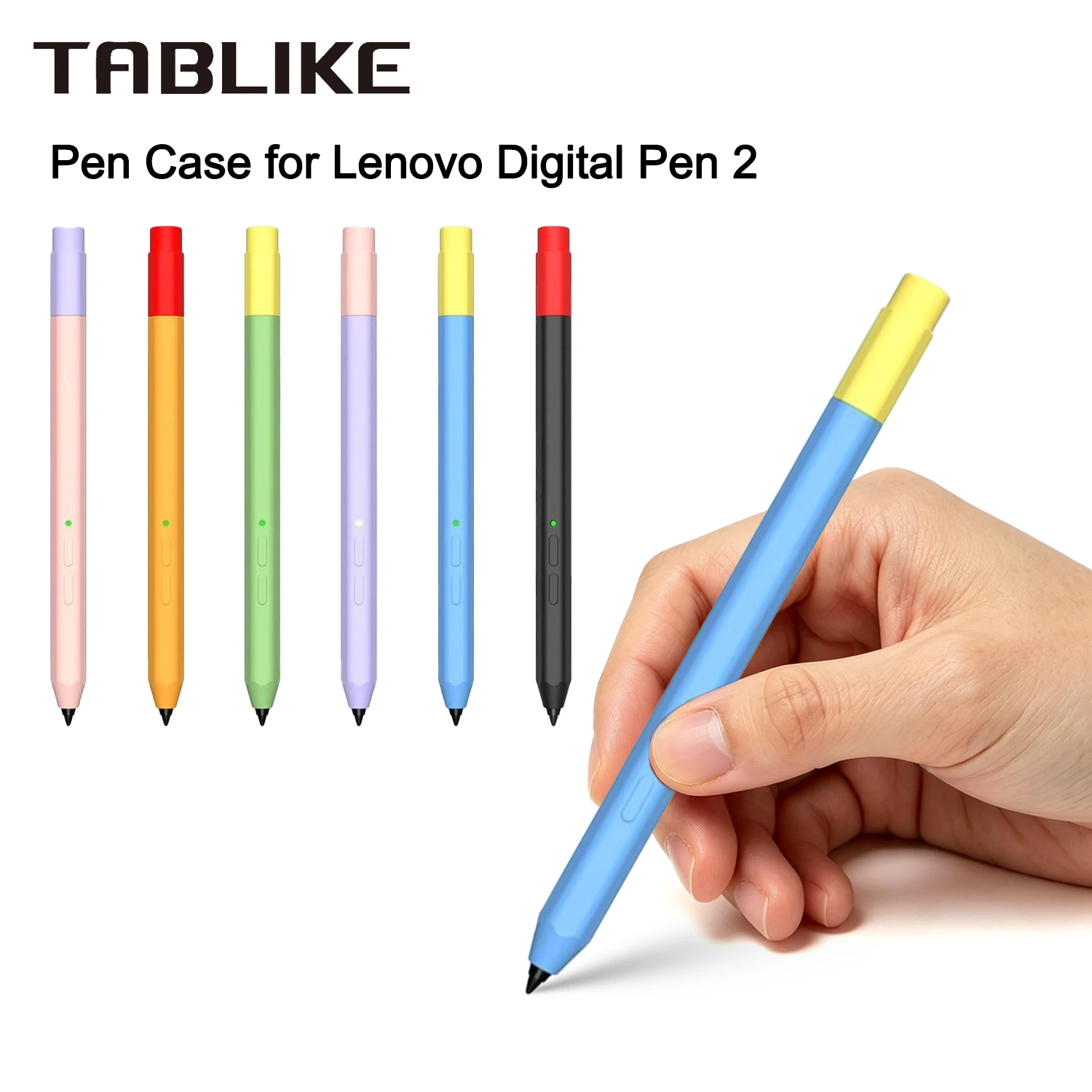 New Capacitive Silicone Touch Pencil Cover Colorful Tablet Pen Holder for Lenovo Digital Pen 2 Case