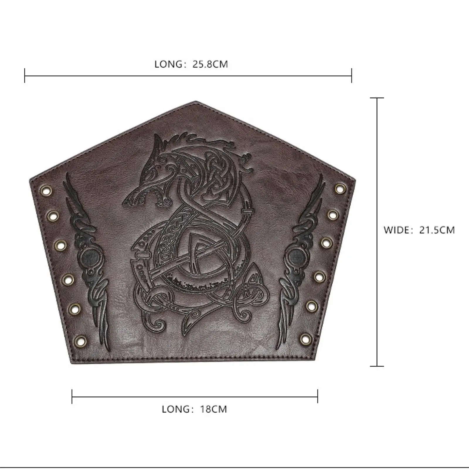 PU Leather Medieval Arm Guard Steampunk Style Bracer Wristband Cosplay Costume Prop for Events