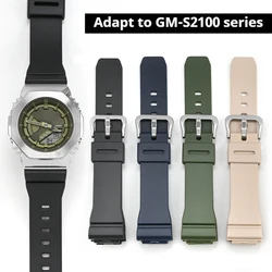 Strap for Casio G-Shock GM-S2100 Women TPU Rubber Resin Quick Release Waterproof Watch Band Special Convex Bracelet Accessories