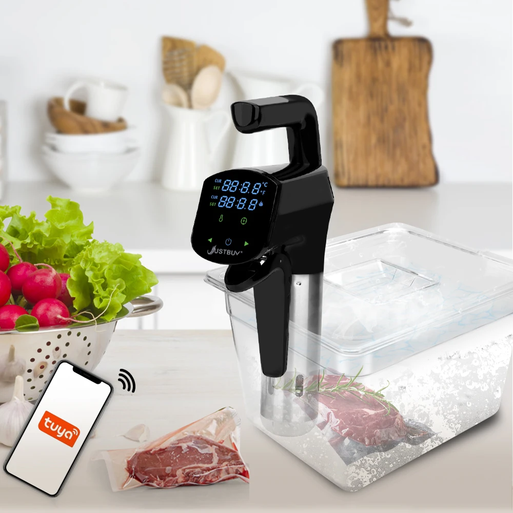 App Control Sous Vide Cooker IPX7 Waterproof Heater Immersion Circulator Slow Cooker with Digital Display Reservation Function