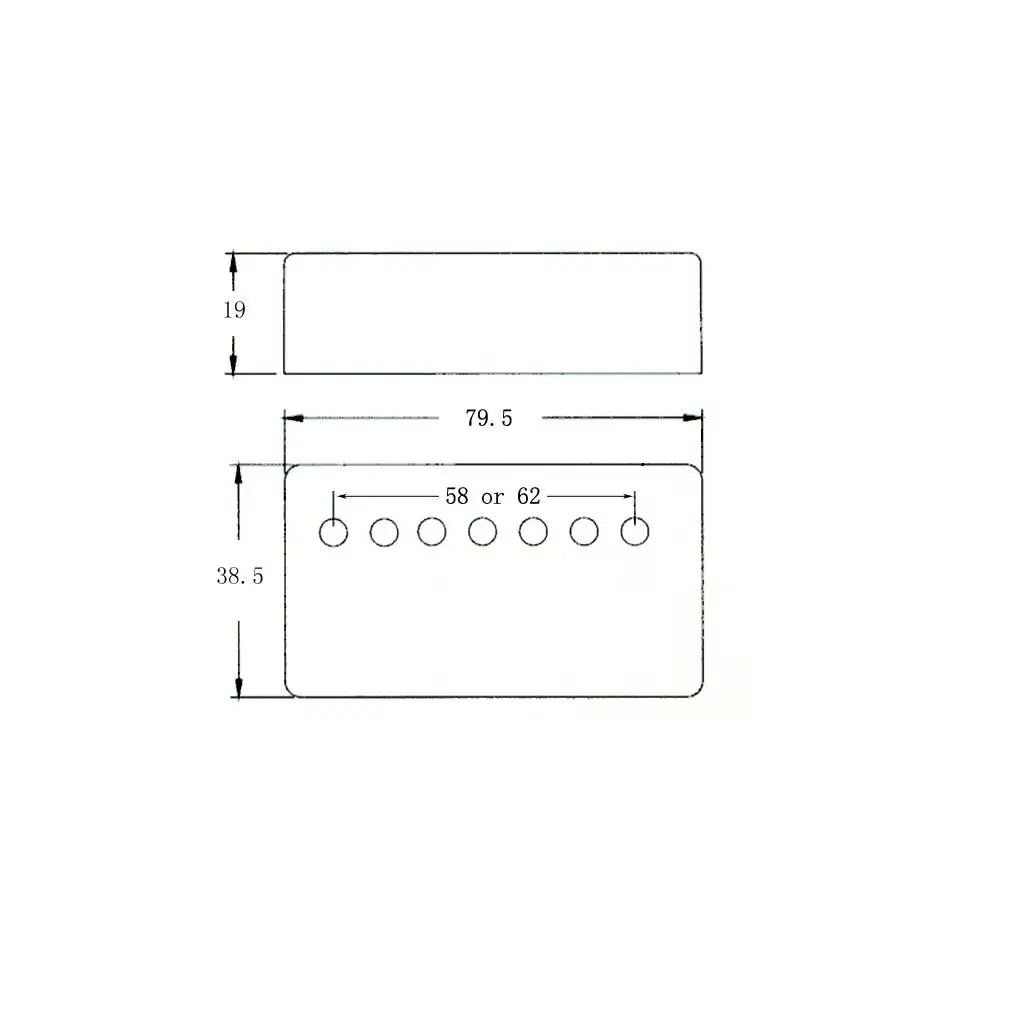 LP Guitar Pickup Cover Brass 7 String Electric Guitar Humbucker Parts Musical Instrument Pickup Elements for Les Paul