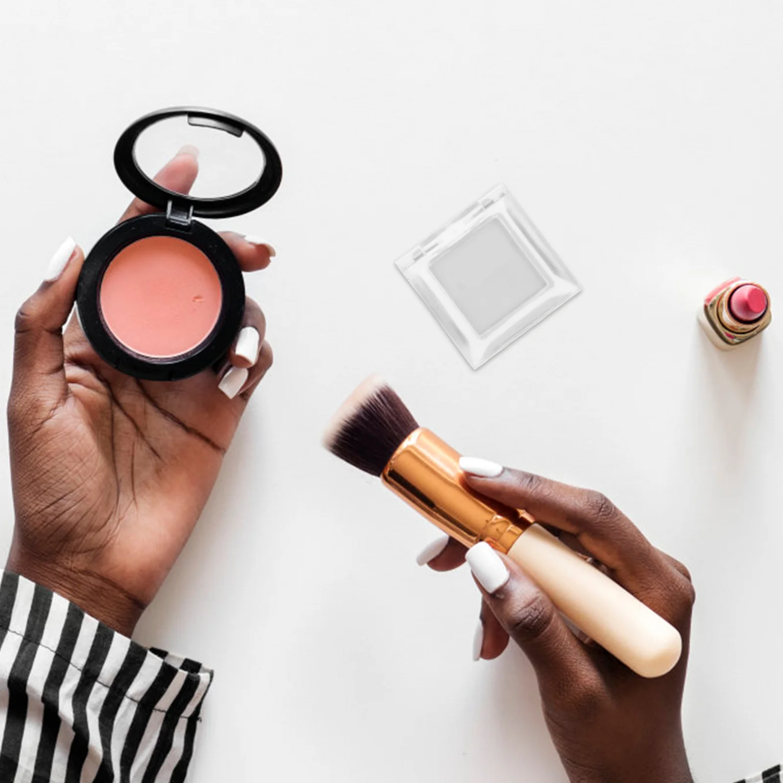 

Matte Eyeshadow Palette Single Color Powder Texture Easy Application Vibrant Color Natural Look Sturdy Lightweight Travel