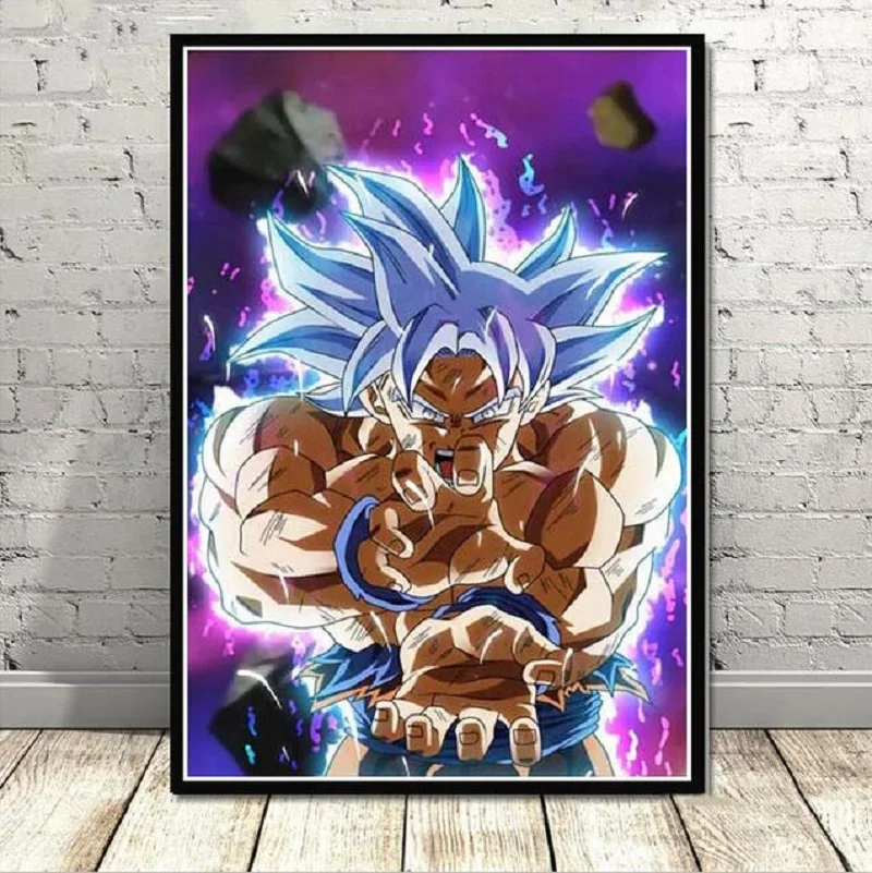 5D Full Round Diamond Paintings Anime Seven Ball Mosaic Kits Crystal Handicraft Embroidery Wall Arts for Home Wall Decor