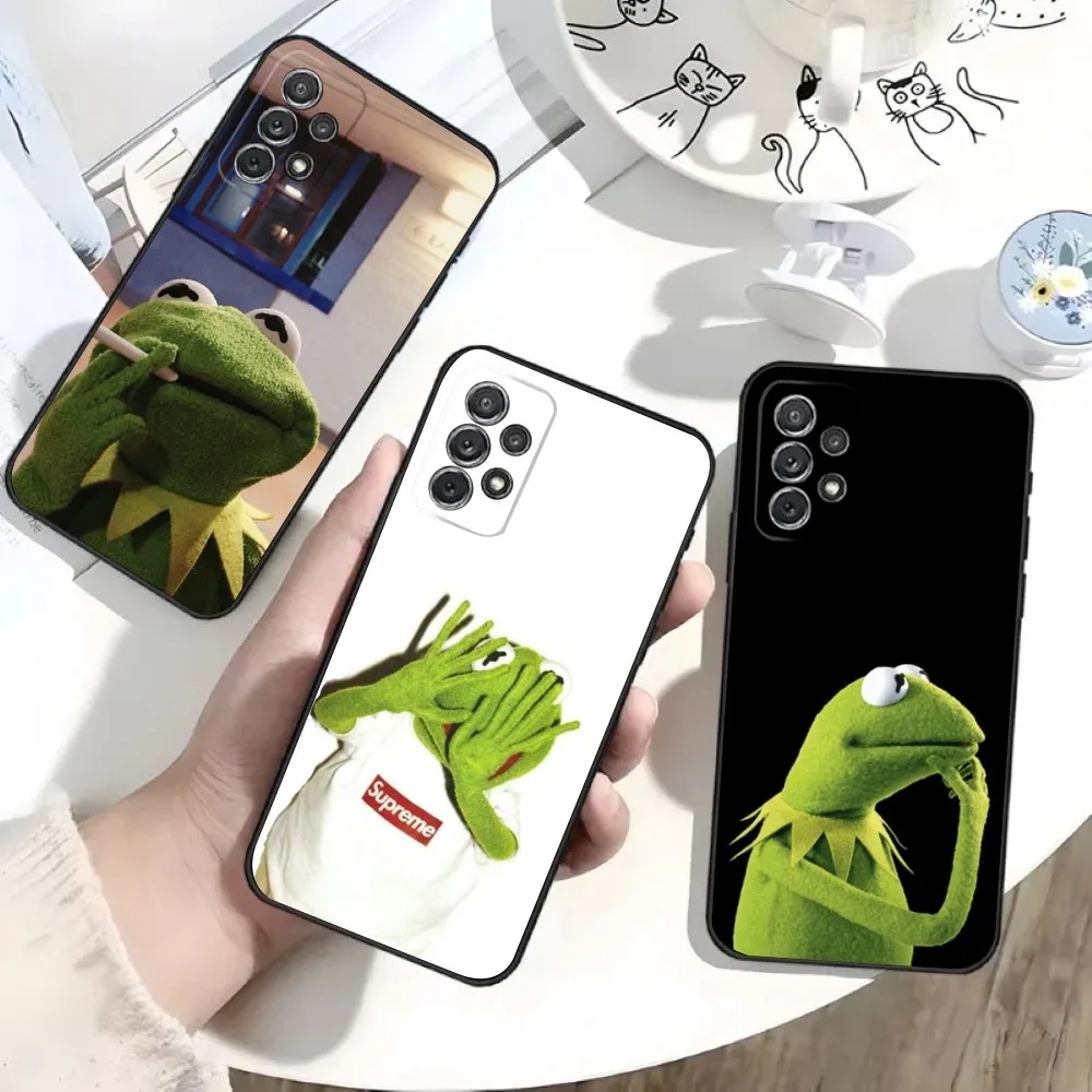 K-Kermit The Frog Phone Case For Samsung S25,S24,S21,S22,S23,S30,Ultra,S20,Plus,Fe,Lite,Note,10 Black Soft Shell