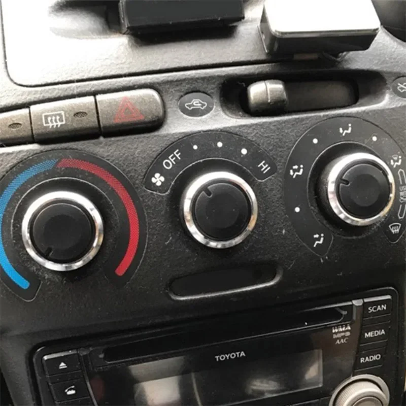 For Toyota Funcargo Switch Knob Heater Climate Control Buttons Dials Frame A/c Air Con Cover