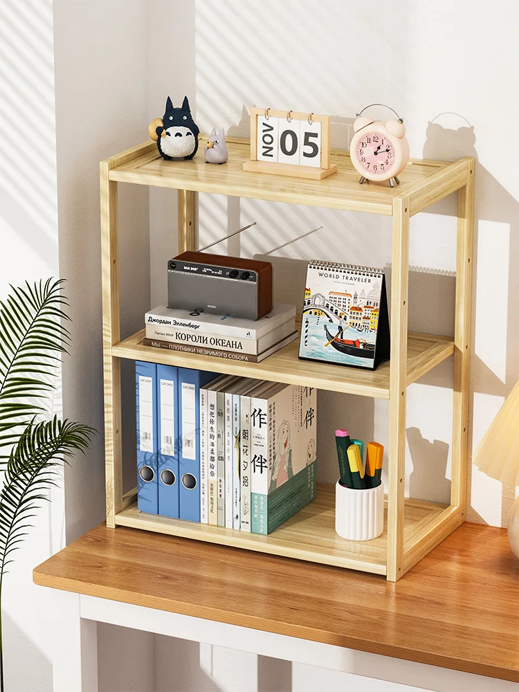 

Простой многоуровневый настольный органайзер для книг и мелочей для офиса, спальни, гостиной, небольшой размер