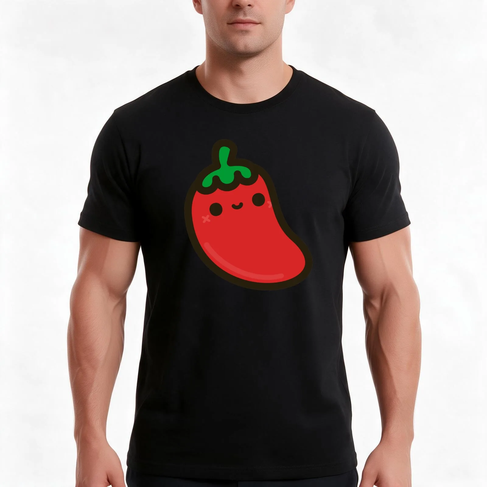 Cute chilli T-Shirt Summer Casual Cotton Tee Oversized Streetwear Tops Vintage Graphic Print Loose Fit Short Sleeve
