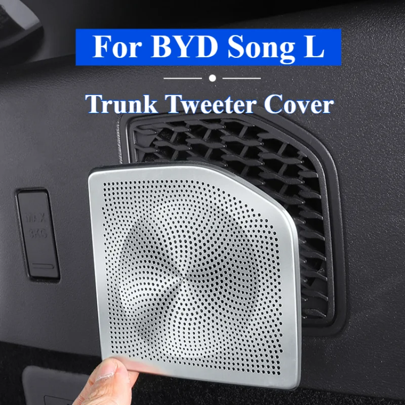 

2pcs/Set For BYD Song L LEV Trunk Speaker Cover Car Interior Anti-kick Audio Trim Decoration Trunk tweeter Protective Covers