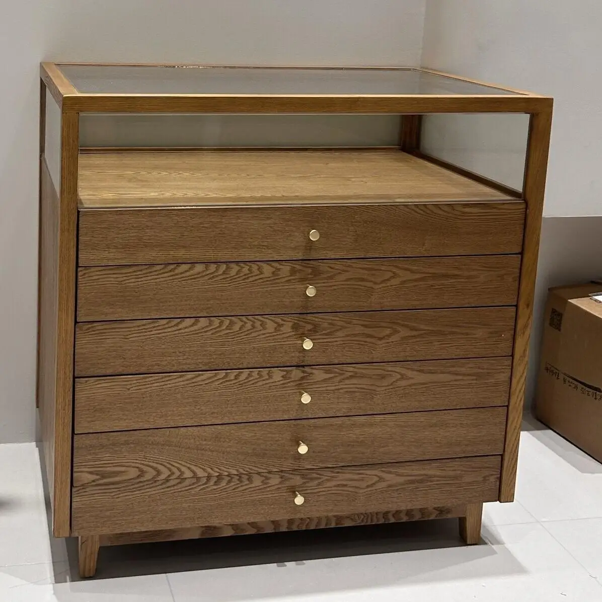 Clothing Store Nakajima Cabinet Jewelry Counter Display Cabinet Display Desk Fashion Simple Jewelry Store Glass Display Cabinet