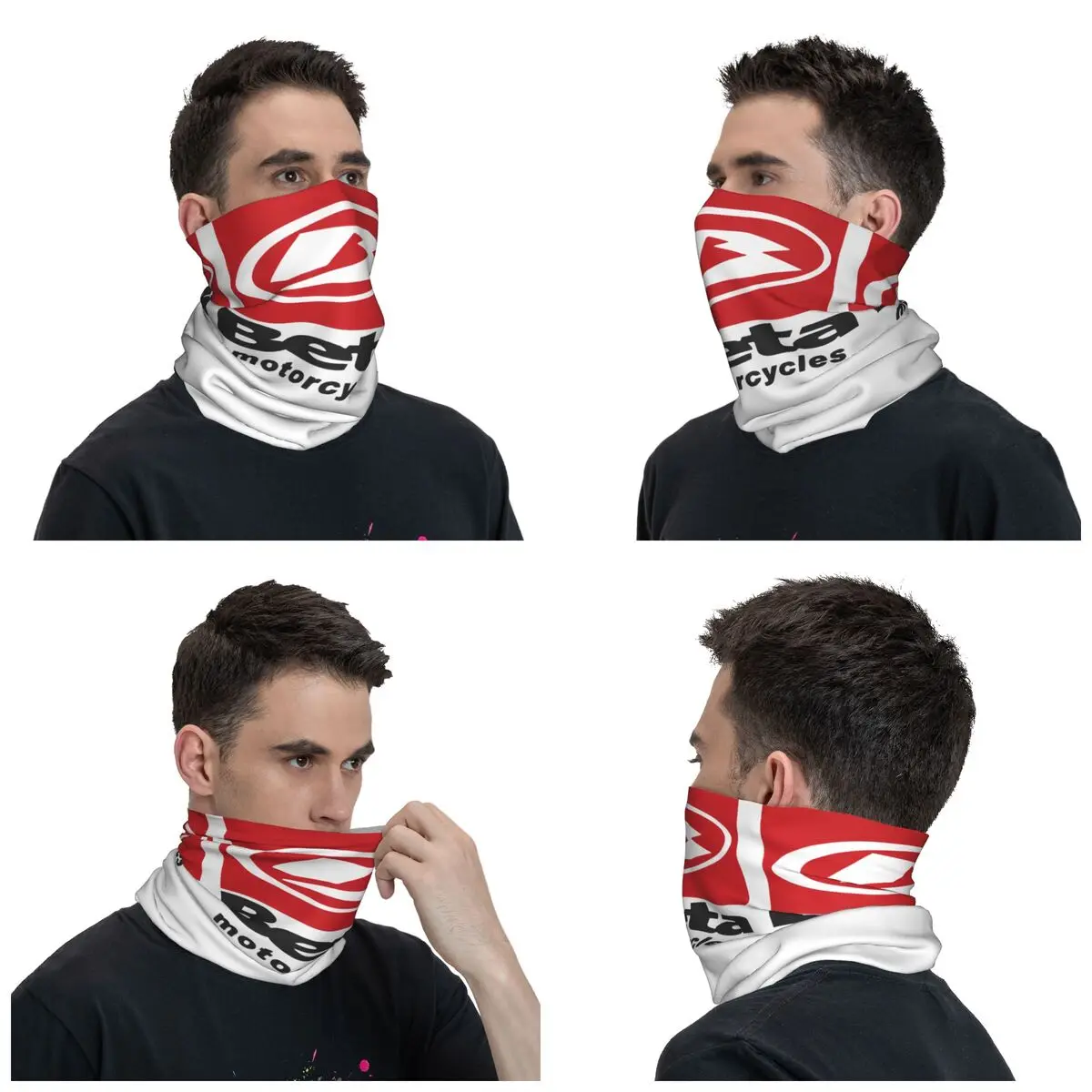 Beta Racing Motocross Motor Logo Bivakmuts Wandelen Camping Gezichtsmaskers Grappig UV-bescherming Fietsmasker Ademende sjaals