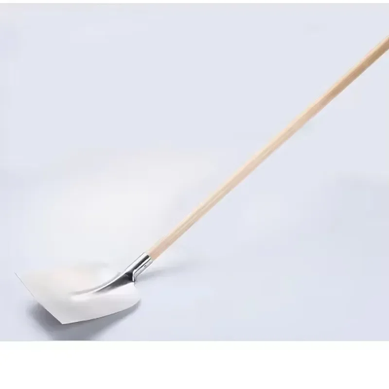 for Agricultural Digging Tool Wooden Handle Garden Stainless Steel Long Handle Square Sand Shovel