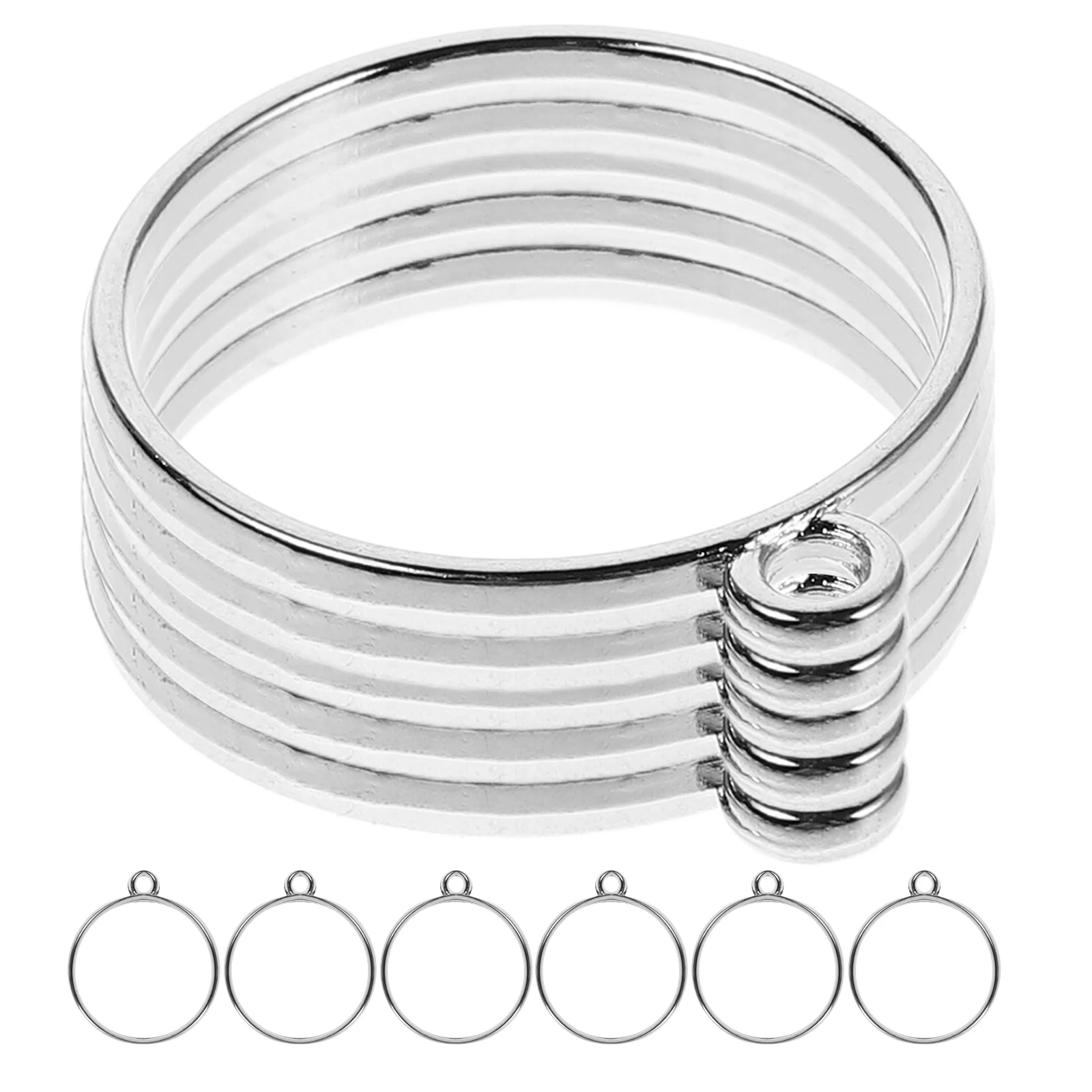 

20pcs Open Back Bezel Pendant Alloy Blank Frame Hollow Pendants For Uv Resin Crafts Diy Jewelry Making Silver Color Durable Zinc