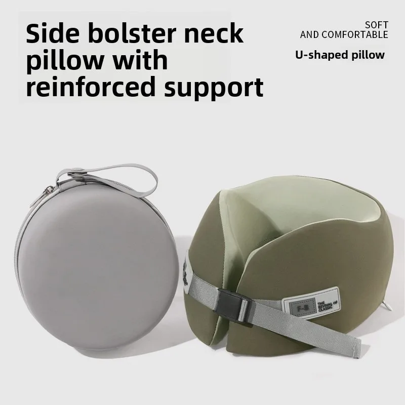 

Memory Foam Headrest Neck Pillow U Shaped Airplane Sleeping Pillows With Storage Bag Soft Travel Pillow For Neck Head Support