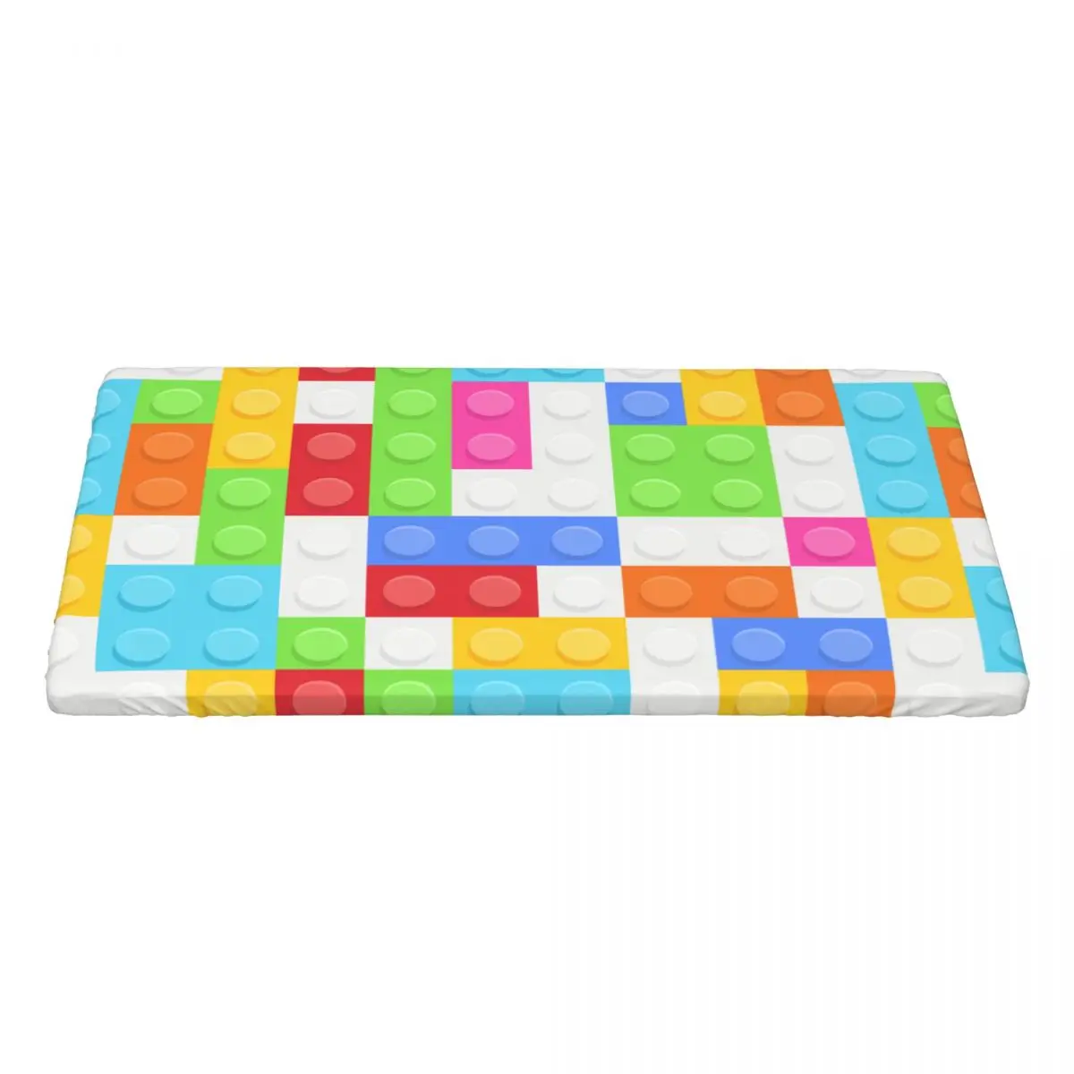 Custom Colorful Building Plastic Brick Toy Blocks Patterns Tablecloth Rectangular Waterproof Table Cloth Cover for Kitchen 4FT