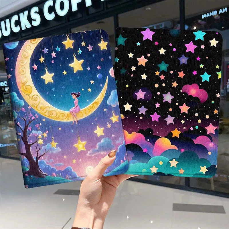 

Cartoon Starlit Sky Cat For Samsung Galaxy Tab A7 A A8 A9 A11 S6 S11 10.1 10.4 10.5 Inch Lite PLus Soft Tablet Case Gift
