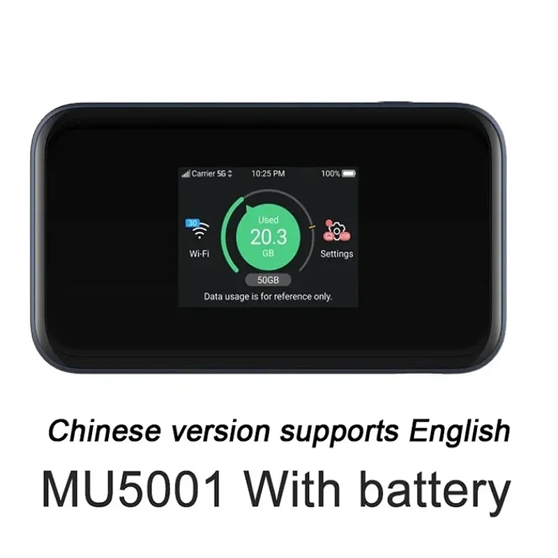 ZTE MU5001 5G Wireless WiFi Router Portable Modem Mini Outdoor Hotspot Pocket Touch Screen Mifi 300Mbps Sim Card Slot 4500mAh