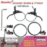 NowAct Electric Scooter Brake 4 Piston Y-5 Hydraulic Disc Oil Brake 140 160 Rotor For A5 HX-D Kukirin g2 max NANROBOT D6+ N6 LS7