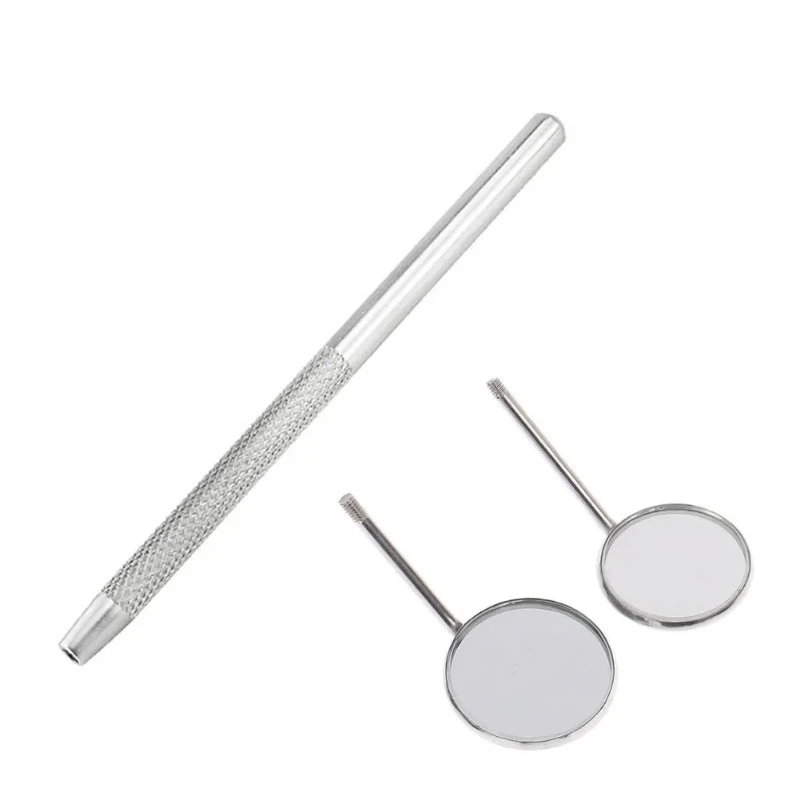 10pcs/pack Stainless Steel Lab Mouth Mirror 16cm Hygiene Care Tool Detachable Professional Inspection Mirror s