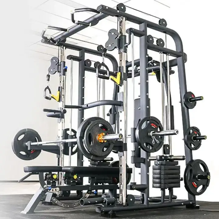 Commercial Gym Equipment Multi Functional Power Cage All in One Smith Machine - Image 4