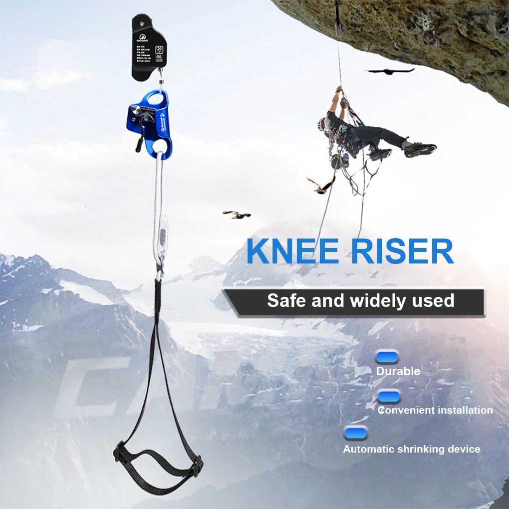 Portable Adjustable Knee Ascender Durable Climbing Aider Survival Tools Lightweight Rescue Remedy for Mountaineering