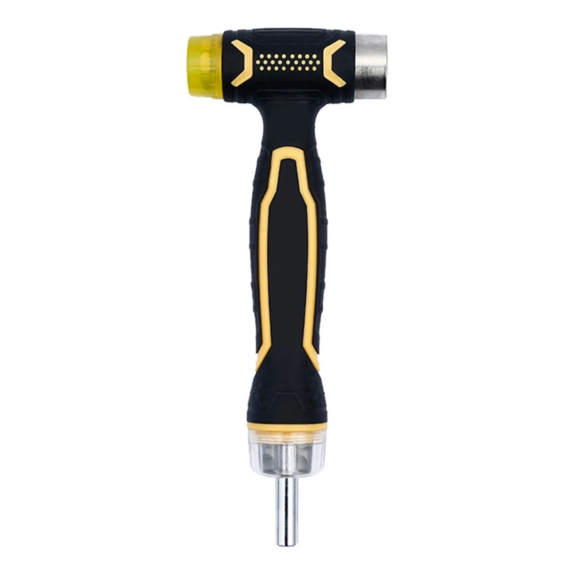 

Multi-Function Mounting Hammer Multi-Purpose Hammer Double-Color Handle Coated Multifunction Screwdriver