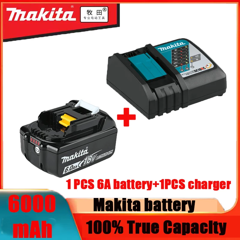 

Makita Original 18V Makita 6000mAh Lithium ion Rechargeable Battery 18v drill Replacement Batteries BL1860 BL1830 BL1850 BL1860B