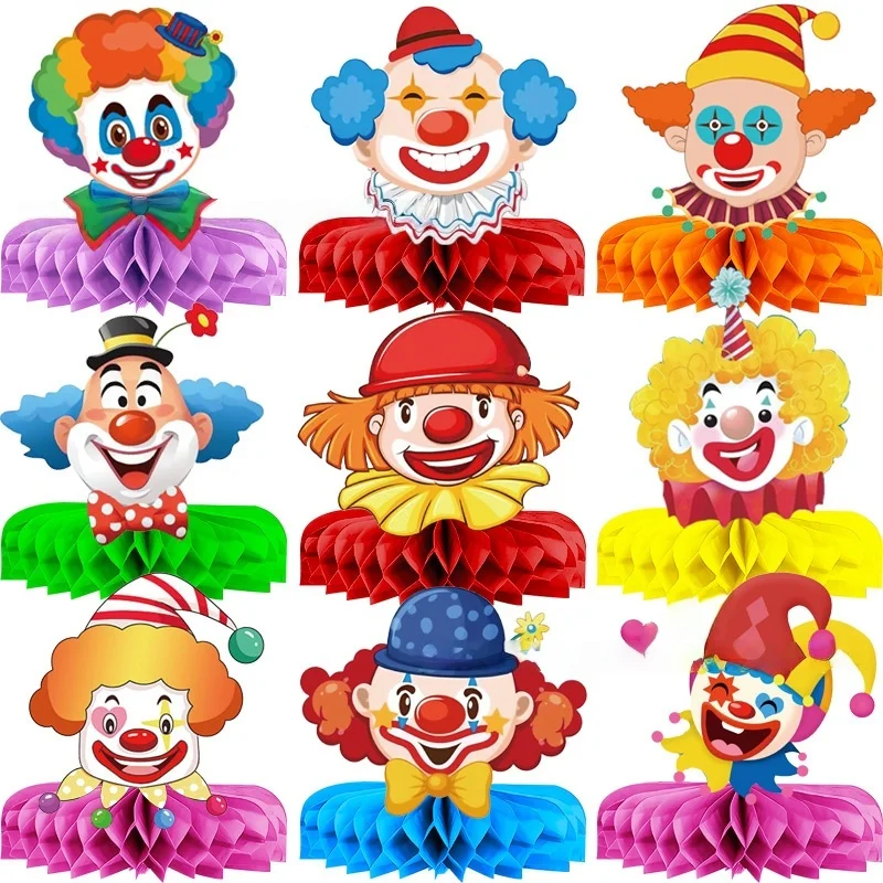 

New 9 Pieces Joker Theme Birthday Party Decoration Kids Party Supplies Cupcake Decoration Background Centerpiece